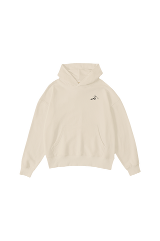 beige logo hoodie (v1)