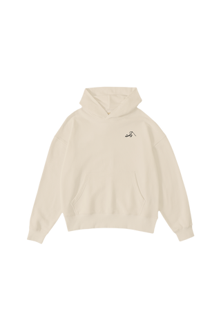beige logo hoodie (v1)