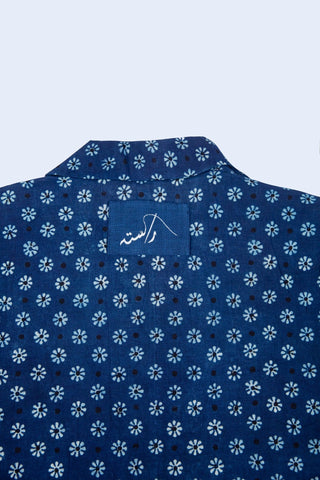 Blue Ajrak Button-Down