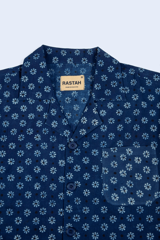 Blue Ajrak Button-Down