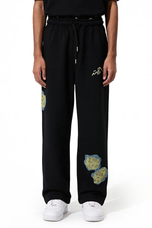 Patterns left behind sweatpants