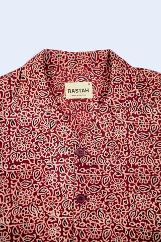 Crimson Ajrak Shirt