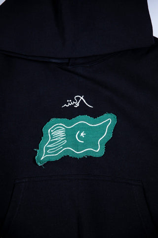 Graphics Black Oversized Premium Hoodie