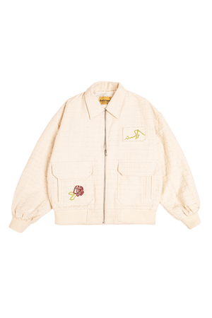Beige embroidered jacket