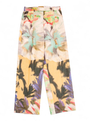 Water color flora pants