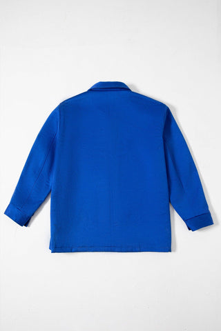 ROYAL BLUE SILK COACH JACKET - Rastah