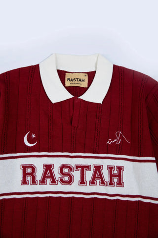 Knit Polo – Maroon