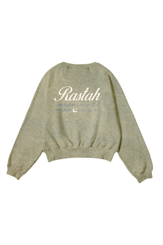 Seafoam Acid Wash Made in Pak Sweatshirt (V4)