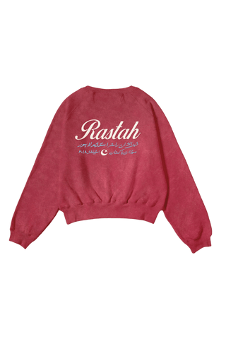 Maroon Acid Wash Made in Pak Sweatshirt (V4)