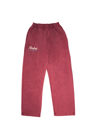 Maroon Acid Wash Made in Pak Sweatpants (V4)