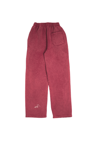 Maroon Acid Wash Made in Pak Sweatpants (V4)