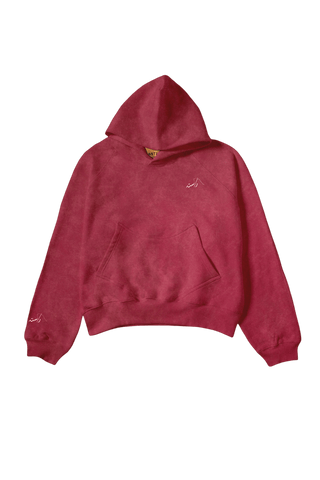 Maroon Acid Wash Made in Pak Hoodie (V4)