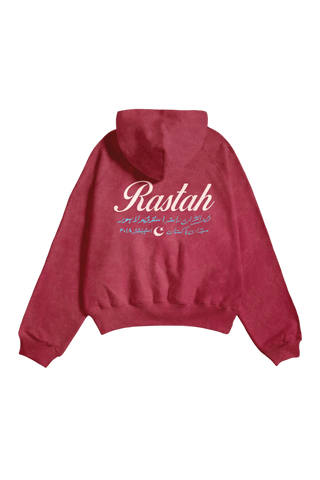 Maroon Acid Wash Made in Pak Hoodie (V4)