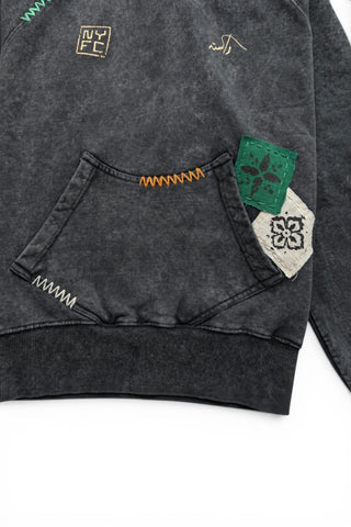 NYC Match Day Acid Wash Hoodie