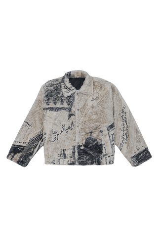 NYC PRINTED SHERPA JACKET