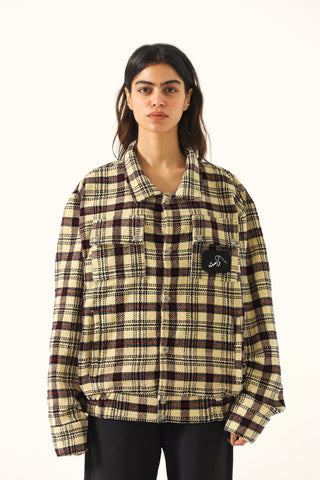 PLAID HANDWOVEN HEAVYWEIGHT SHIRT