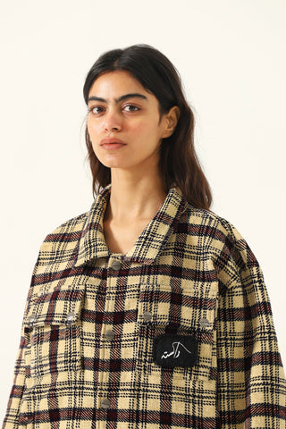 PLAID HANDWOVEN HEAVYWEIGHT SHIRT