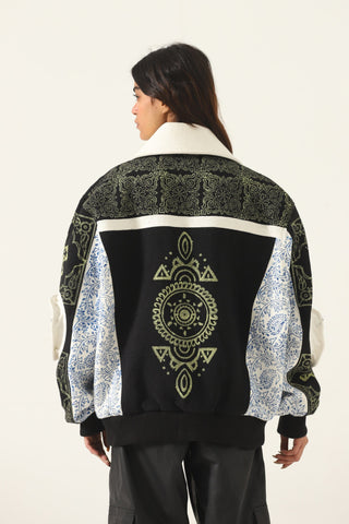 "CALABASAS" BLOCKPRINT BOMBER