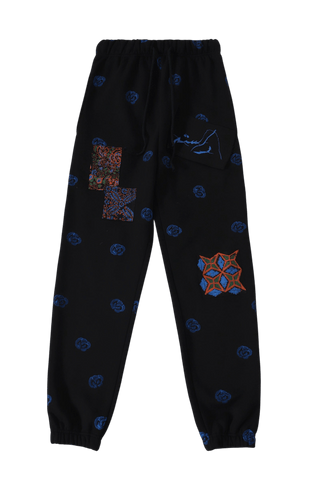 PATCHWORK BLOCK PRINT SWEATPANTS