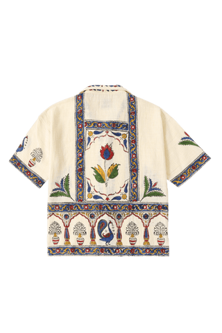 "MIDCENTURY" BLOCKPRINT HANDWOVEN BUTTON DOWN