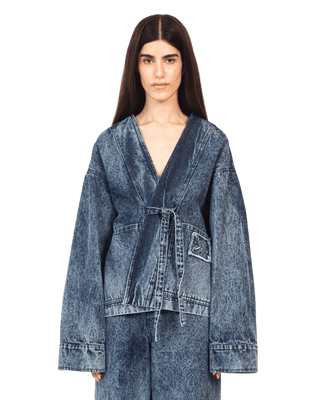 BLUE ACID WASH DENIM KIMONO