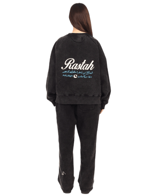 BLACK ACID WASH SWEATSHIRT MADE IN PAK (V4)