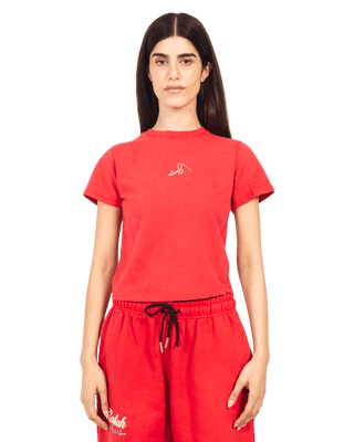 VERMILION LOGO CROP T-SHIRT