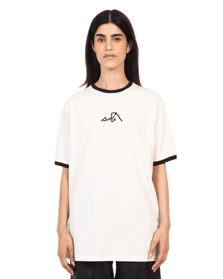 BLACK REGULAR FIT EMBROIDERED LOGO T SHIRT