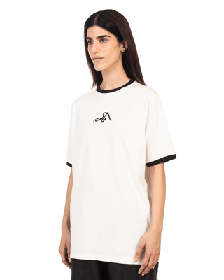 BLACK REGULAR FIT EMBROIDERED LOGO T SHIRT