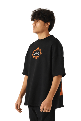 "PIT OF DEATH" SCREEN PRINTED BLACK T SHIRT