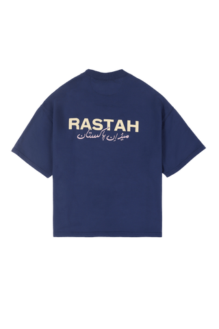 NAVY BLUE MADE IN PAK T SHIRT (MOCK NECK)