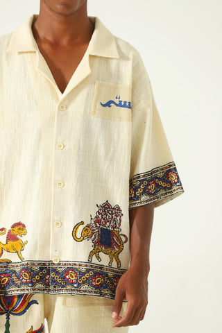 "EMPERORS CIRCUS" HAND BLOCKPRINT BUTTON DOWN