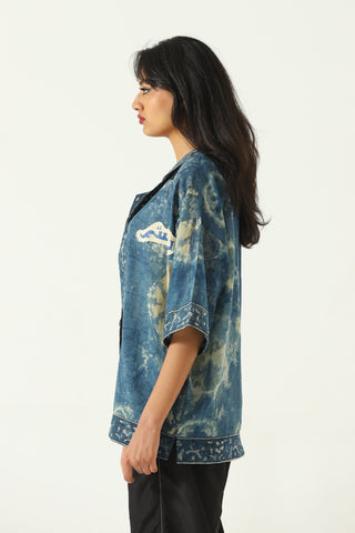 "MITHI" HAND DYED BUTTON DOWN