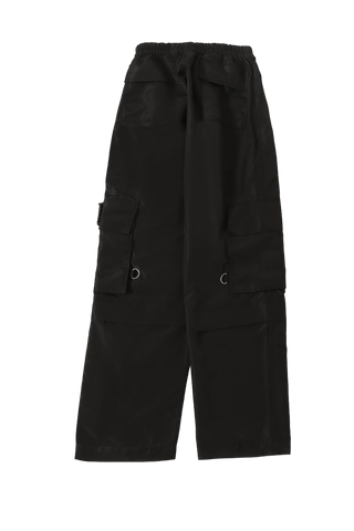 nylon patch logo cargo pants