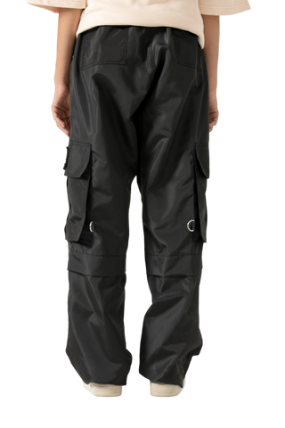 nylon patch logo cargo pants