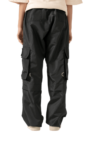 nylon patch logo cargo pants