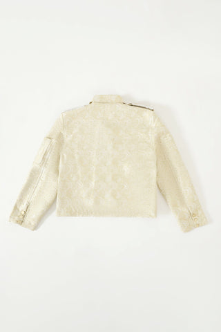 CREME SILK BROCADE JACKET