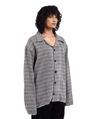 GREY DOBBY WEAVE BUTTON DOWN