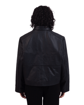 APPLIQUÉD LEATHER JACKET