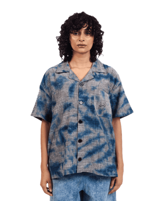 TIE-DYE HANDWOVEN BUTTON DOWN