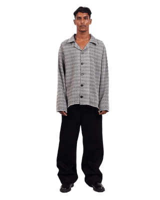 GREY DOBBY WEAVE BUTTON DOWN