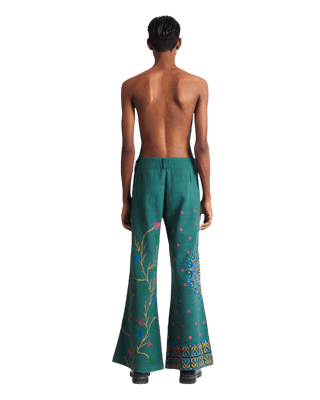 "PEACOCK GARDEN" BLOCKPRINT KHADDAR PANTS