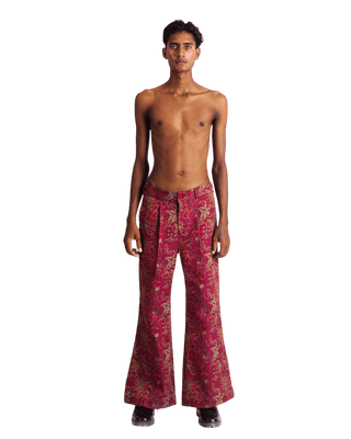 "TANGERINE" JACQUARD WOVEN TROUSERS