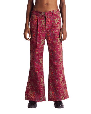 "TANGERINE" JACQUARD WOVEN TROUSERS