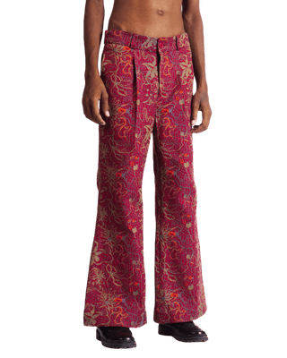 "TANGERINE" JACQUARD WOVEN TROUSERS