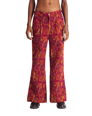 "CLIFFORD" JACQUARD WOVEN TROUSERS