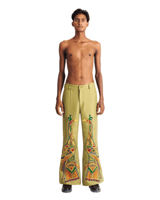 "PEACOCK SYMPHONY" TROUSERS