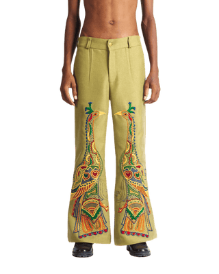 "PEACOCK SYMPHONY" TROUSERS