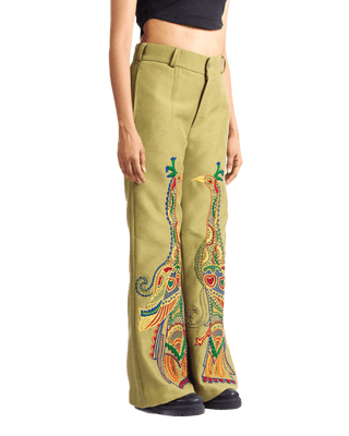 "PEACOCK SYMPHONY" TROUSERS