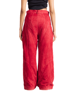 "CHRISTMAS CAROL" SUEDE TROUSERS